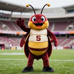 sports team mascot, bug roach mascot costume, cocroach, the cocroaches, football mascot, anthropomorphic cocroach HD official photo, high quality costume, the new work Cocroaches