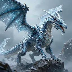 ice dragon by Boris Vallejo ultra detail