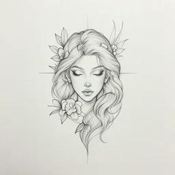 Tattoo Design line sketch