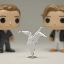beautiful three point perspective film still of funko pop origami dancer in holly herndon meets merce cunningham, extreme closeup portrait in style of frontiers in miniature porcelain photography fashion architectural art studio edition, miniature figure, tilt shift scene background, soft lighting, kodak portra 4 0 0, 8 k, macro, cinematic style by emmanuel lubezki
