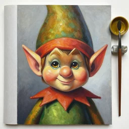 House elf Oil and Acrylic Painting by Jack Lambert, Detailed, Volumetric Lighting