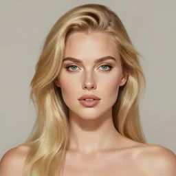 portrait of a perfect blond caucasian woman, symmetric, digital painted art by bo feng lin and eric anthony johnsson