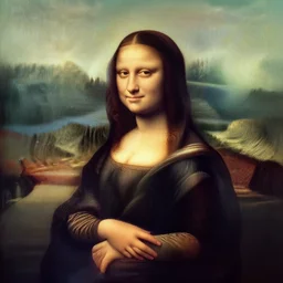 mona lisa back view, ultra realistic!!!, clear weather, golden hour, sharp focus