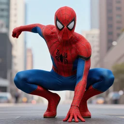 pinnochio as spider man hyperrealistic in the style of spiderman into the universe