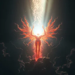 consciousness leaving a body of a cosmic entity, 3 d artwork by billelis, sharp focus, very detailed, maximalism, ambient occlusion, volumetric light, sun beam, hyper realism, futuristic and colorful shading, cinematic composition, artistic photography by herb ritts