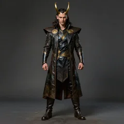 fantasy full body oil portrait of loki, scandinavian mythology