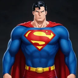 superman, symmetrical, highly detailed, digital art, sharp focus, trending on art station, anime art style