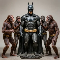 australopithecines worship statue of batman