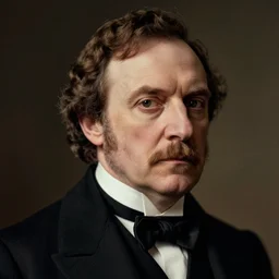 portrait of a victorian politician, highly detailed, cinematic lighting, close up, volumetric, photorealistic, photograph by elliott & fry