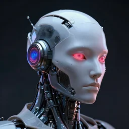 cyberpunk futuristic robot head trypophobia octane