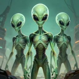 aliens illustration, 4 k, high resolution, high detaile