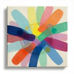 a very colorful abstract design with a lot of colors, an abstract painting by elizabeth murray, featured on dribble, geometric abstract art, fauvism, cubism, psychedelic, 8 k
