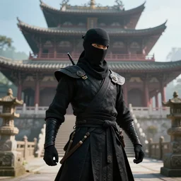 shadow ninja in old asian temple, beautiful texture, beautiful graphics, fantasy artwork, very beautiful scenery, hd, hdr, ue 5, ue 6, unreal engine 5, cinematic 4 k wallpaper, 8 k, ultra detailed, by popular digital, details, beautiful image ever created, high resolution, artstation, award winning