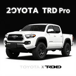 “Black and White Illustration of a 2021 Toyota Tacoma TRD Pro”
