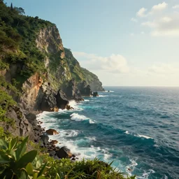oceanic landscape highly detailed, photorealism, hd quality, 8 k resolution, cinema 4 d, unreal engine 5, octane render, beautiful, cinematic