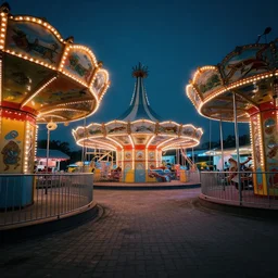 photo - realistic, beautiful, cinimatic lunapark of liminal space