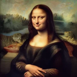 Gal Gadot in the style of the monalisa by alex ross