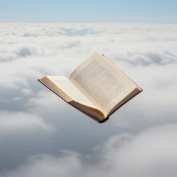 I fly through the clouds as I read a book