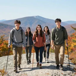 portrait of friends hiking franconia ridge new hampshire in autumn, life is strange ps 3 gameplay ( 2 0 1 5 ), artwork by etel adnan