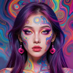 ai - generated art, generated by a conscious ai image generator set to a combination of [ photorealistic, psychedelic, self - aware, design your own avatar ] mode