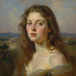 a painting of the landscape in human form.