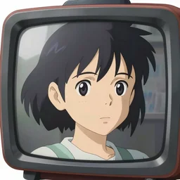 television head portrait flcl by makoto shinkai concept art by syd mead