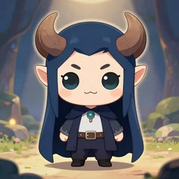 the eldrich god cuthulu as a cute chibi character, anime, cute
