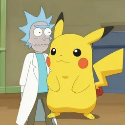 screenshot from rick and morty pikachu episode