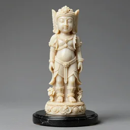 tiki made from ivory, in the style of rafael grassetti, rococo, very detailed, intricate, amazing, beautiful, black marble, octane render, unreal engine, trending on artstation, museum light,