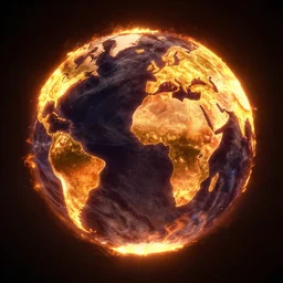 and it burns, burns, burns, global lighting, digital art, artstation