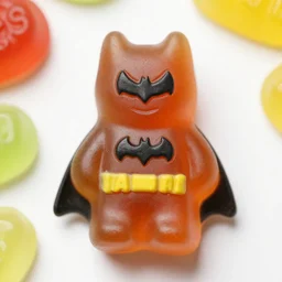 batman as gummy candy haribo shape detailed photo 3 5 mm