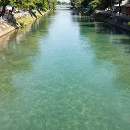 photo of a very clean pasig river in the philippines with crystal clear water, high definition, tourism media