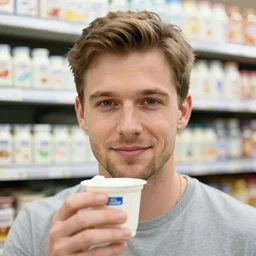 rob lowe face in a yogurt cup, dairy aisle at grocery store, charlie bowater, artgerm, ilya kuvshinov, krenz cushart, ruan jia, realism, ultra detailed, 8 k resolution