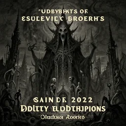 eldritch squamous sinister sepulchral macabre unholy profane city of eldritch horrors, 8K, trending on artstation, golden ratio, rule of thirds, low key, ray tracing, establishing shot, extremely high detail, concept art, award winning, by Gustave Doré, Nicholas Roerich