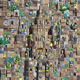 wood wall fortress greeble block amazon jungle global illumination ray tracing ambiant torch fornite that looks like it is from borderlands and by feng zhu and loish and laurie greasley, victo ngai, andreas rocha, john harris