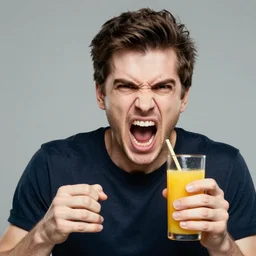 Angry Man Screaming at @chaos For Not Liking Orange Juice,