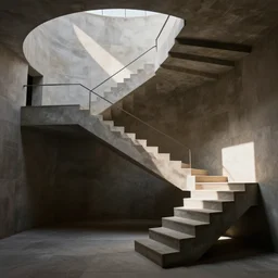 infinite staircase, mc escher, origami style