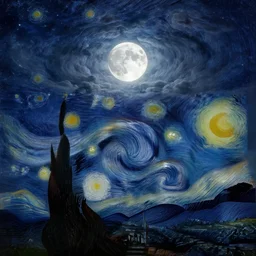 the cloudy moonlit sky, landscape art by donato giancola and greg rutkowski, digital art, trending on artstation, symmetry!!, volumetric lighting, hdr, high contrast starry night