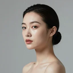 a portrait of an elegant lady, glossy minimalism
