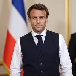 emmanuel macron in traditional clothes