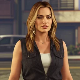 margot robbie as a character in gta v, amazing detail