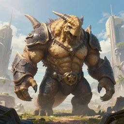 highly detailed portrait photo of a giant anthropomorphic mûmakil-regigigas in a scenic dystopian environment, hyperrealistic Illustration