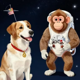 soviet space dog vs american space monkey