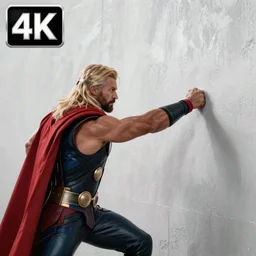 thor punching a wall in 4 k