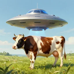 a ufo merged with a cow