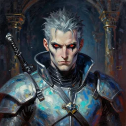 Sadpunk Judas Magician Portrait portrait portrait Dungeon Interior Man MetalgearSolid TheWitcher3wildhunt Cover Art Face Head Eyes Snack Pilot Wearing Opalescent Vest Gilles Ketting Kuvshinov Ilya Ismail Inceoglu Arnold Bocklin Jakub Rebelka dug stanat Anime Brushstrokes Oil Painting Impasto