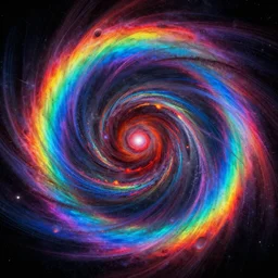 a rainbox fractal black hole supernova, concept art, 8 k, hyperrealistic, hyperdetailed, perfect, hdr