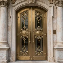 hyper realistic ornate sci - fi double door