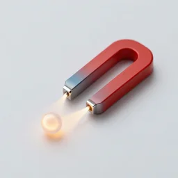 magnet deflecting electrons