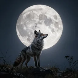 A tranquil werewolf chillwave dreamscape, summer of the endless full moon